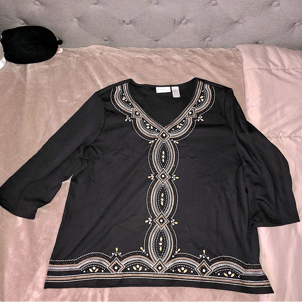 Alfred Dunner Beaded Top